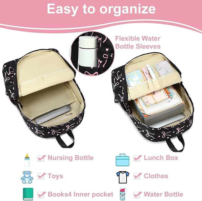 LOIDOU Backpack for Teen Girls Middle School Primary Elementary Bookbags 17inch Kids Backpack Women laptop Backpack Lightweight Casual Daypack