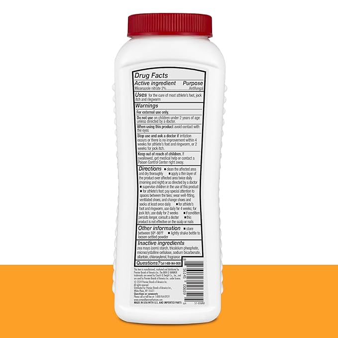 Arm & Hammer Athlete's Foot Powder - Antifungal Treatment for Feet with Baking Soda - Relieves Itching, Burning, and Odor - Clinically Proven Formula - 3.5 oz 4 Pack (4)