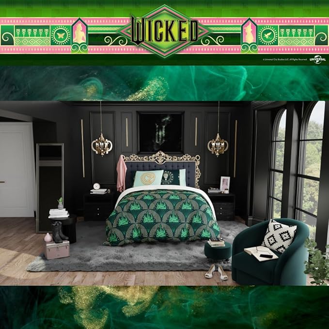 Collectibles Wicked Lux Bedding 7 Piece Super Soft Reversible Comforter and Sheet Set with Sham, Queen, (Officially Licensed Product) by Franco