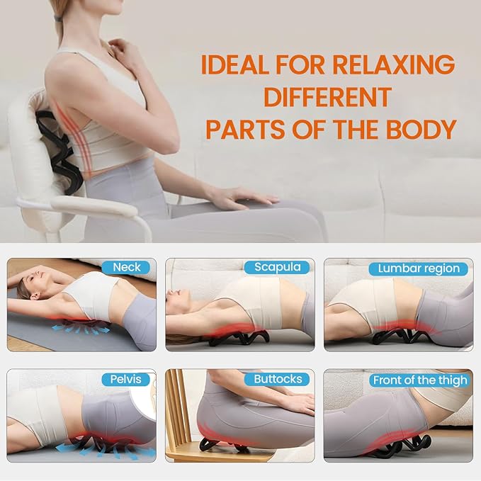 Trigger Point Massager for Shoulder Blades, Psoas & Hip Flexors | Firm deep-tissue pressure for shoulder blades, trapezius, upper back, hip flexors and glutes; manual body-weight control