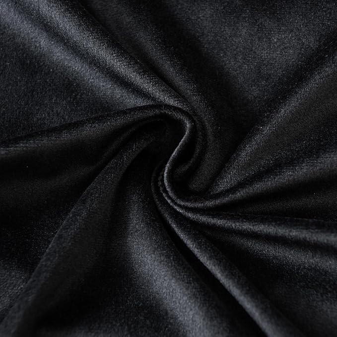 Black 26x26 Throw Pillow Covers Decorative Velvet Couch Covers Set of 2 | JUSPURBET Cozy Soft Pillowcases with Invisible Zipper for Modern Couch Sofa Bed Living Room Bedroom Home Decor Halloween