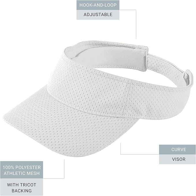 Augusta Sportswear Women's Athletic Mesh Visor - Stylish Sun Hat for Golf, Running, and Outdoor Activities