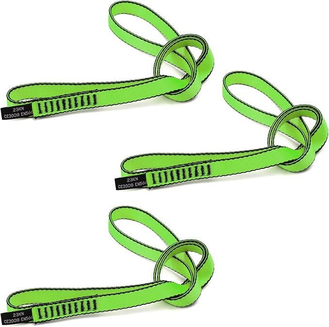 18MM Nylon Climbing Sling Runner 23KN CE2008/EN566 Strong Webbing Straps for Rock Climbing,Mountaineering, Rappelling, Swing, Yoga Hammock etc