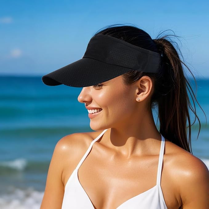 choyaxo 3pcs Sun Visor Hats UV Protection Beach Hats Golf Caps for Men Women Summer Beach Pool Sports Golf