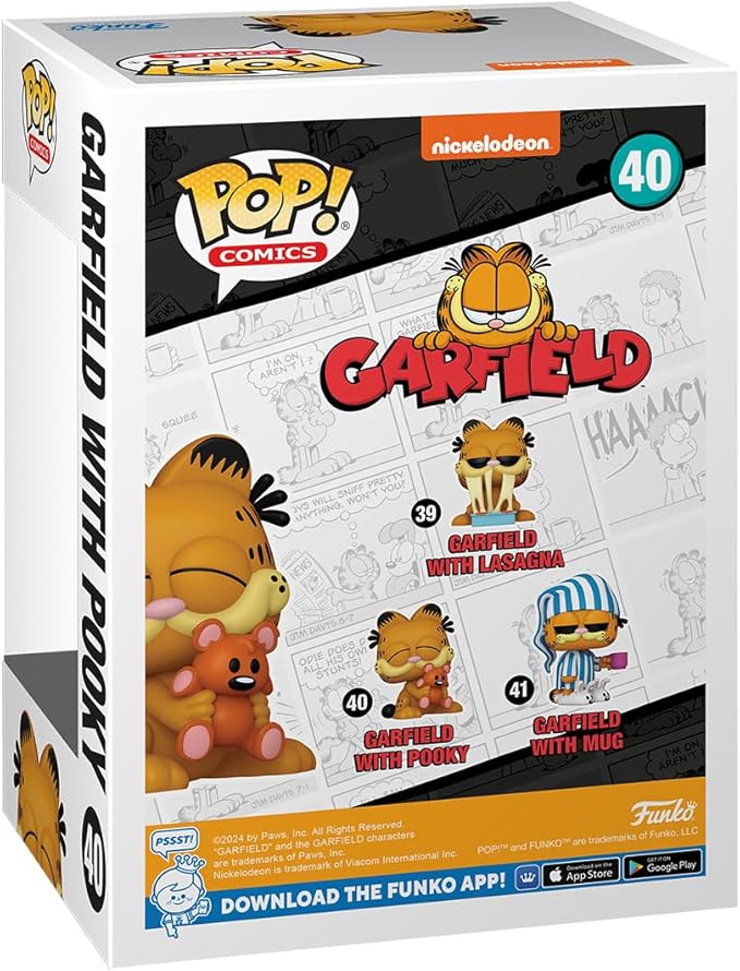 Funko POP! Comics: Garfield– Garfield with Pooky - Collectable Vinyl Figure - Gift Idea - Official Merchandise - for Kids & Adults - Cartoons Fans - Model Figure for Collectors and Display