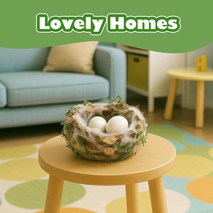 CHARTEKS Bird Nest Craft Kit with LED String Lights - DIY Nature Arts and Crafts STEM Project for Kids & Adults, Creative Home Decor Gift for Boys Girls Ages 8-12
