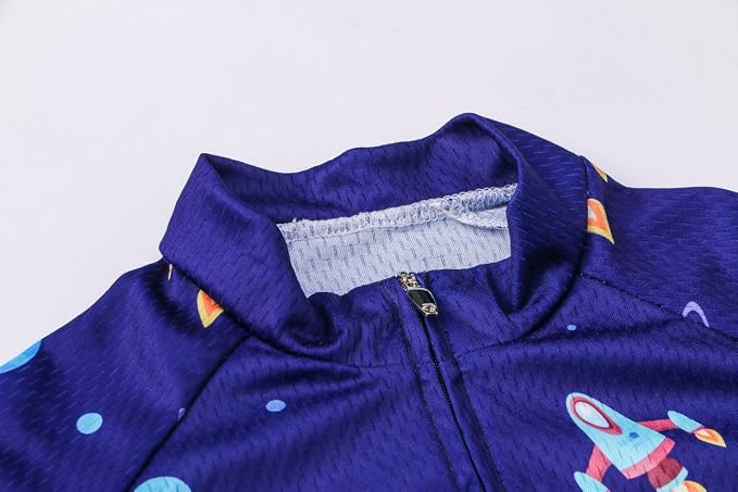 Hotlion Kids Cycling Jersey Set Short Sleeve Boys Mountain Bike Shirt Girls Cartoon Bicycle Tops Childs for Riding Biking