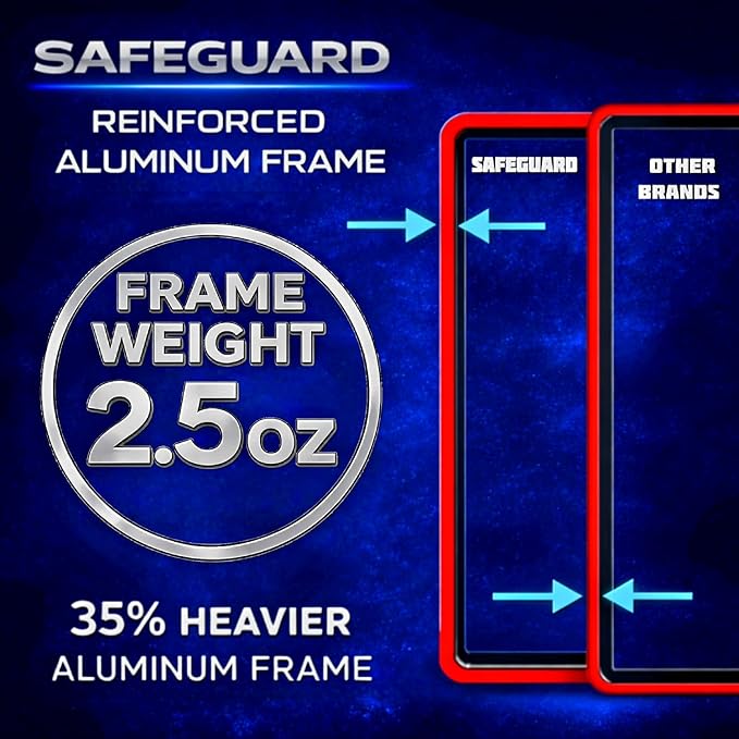 Metal PSA Slab Bumper Case UV Resistant- Safeguard Stackable Magnetic Aluminum Metal Case For Graded Cards (Red/Black)