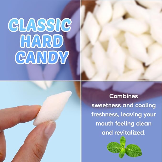 COELO Cool Mint Peppermint Candy 11.28oz (320g) | Korean-Style Herbal Mint Flavor Hard Candy | After Meal Office Pantry Travel Camping Party | Sharable Family Size On-The-Go K-Food 박하사탕