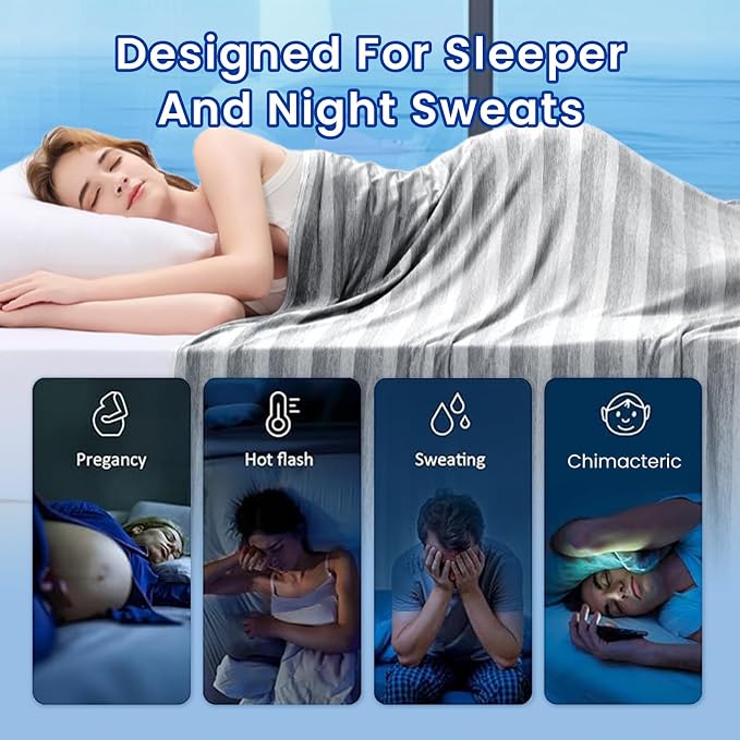 Cooling Blanket 100"x90" Summer Cooling Blanket for Hot Sleepers | Cold Summer Bed Blanket Keeps Cool for Night Sweats, Soft Lightweight Breathable Sofa Blankets for Kid Adults