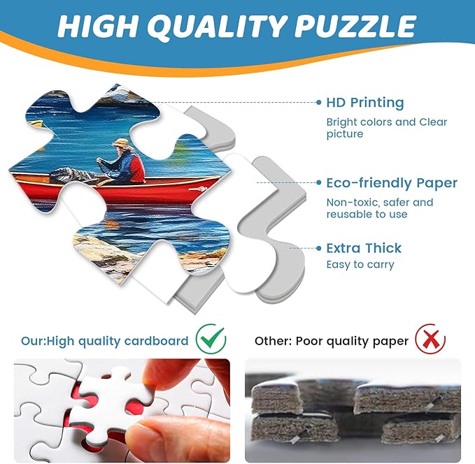 500 Piece Puzzles for Adults,Mother Bear Eagle Large Piece Jigsaw Puzzle for Adults Seniors,Recycled Cardboard Puzzle 500 Piece,Family Activity Great Gift for Family Friends 20.5 * 15 in