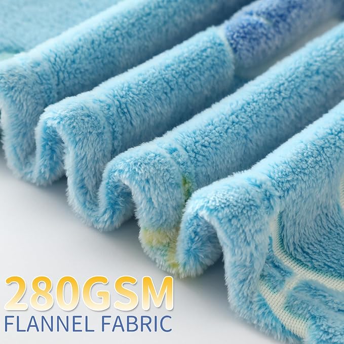 Glow in The Dark Blanket Mermaid Whale Gifts for Girls Boys,Soft Marine Life Blanket 3 4 5 6 7 8 9 10 Year Old Girl Gifts,Toddler Girls Toys Age 6-8,Valentine's Day Birthday Gifts Presents