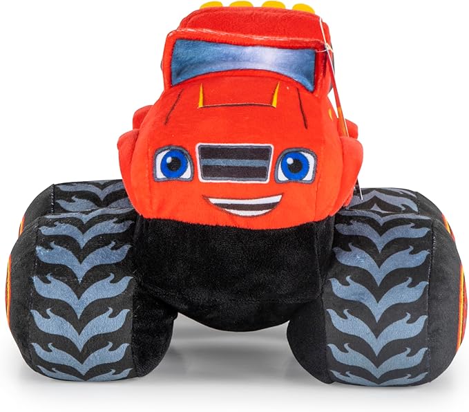 Jay Franco Monster Truck Plush Pillow Buddy - Soft Plushie Stuffed Pillow, Red - Blaze