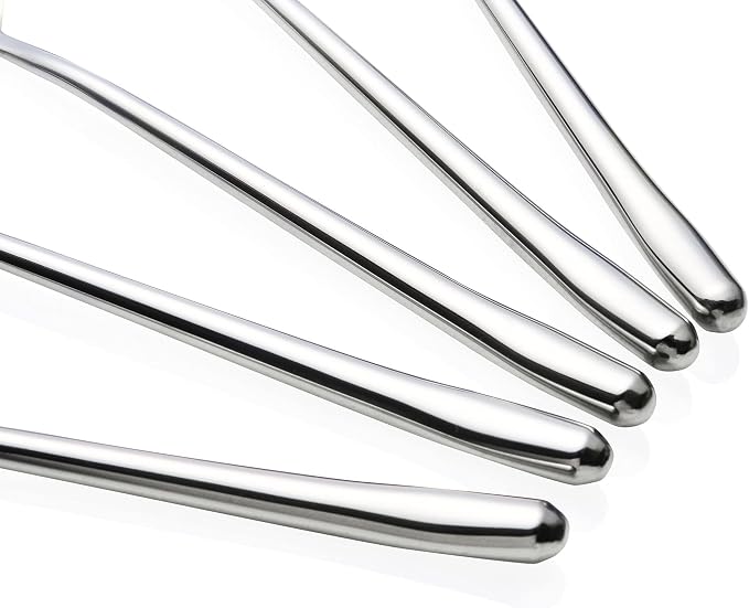Miupoo Korean Soup Spoons Stainless Steel Long Handle Tablespoon Pack of 5