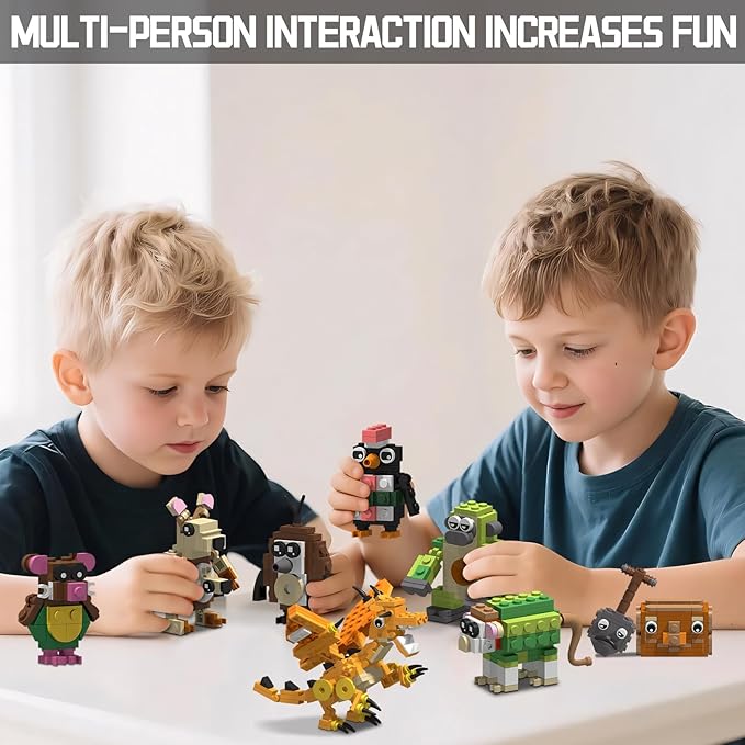 Italian Brain Rot Unique Cartoon Characters Building Blocks 9 in 1 Educational & Entertaining Gift Idea for Kids Teens & Adults