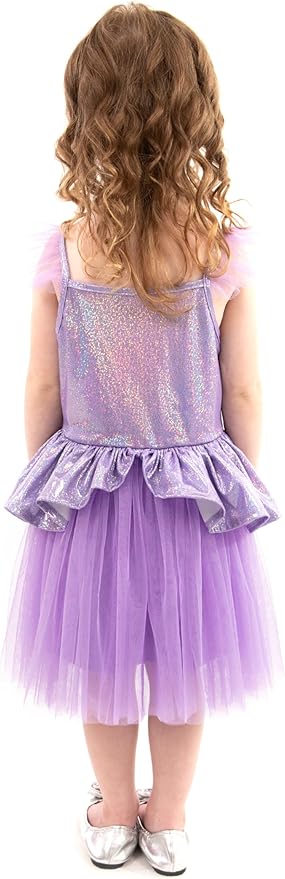 Little Adventures Lilac Tutu Princess Dress Up Costume - Machine Washable Child Pretend Play Dress with No Glitter