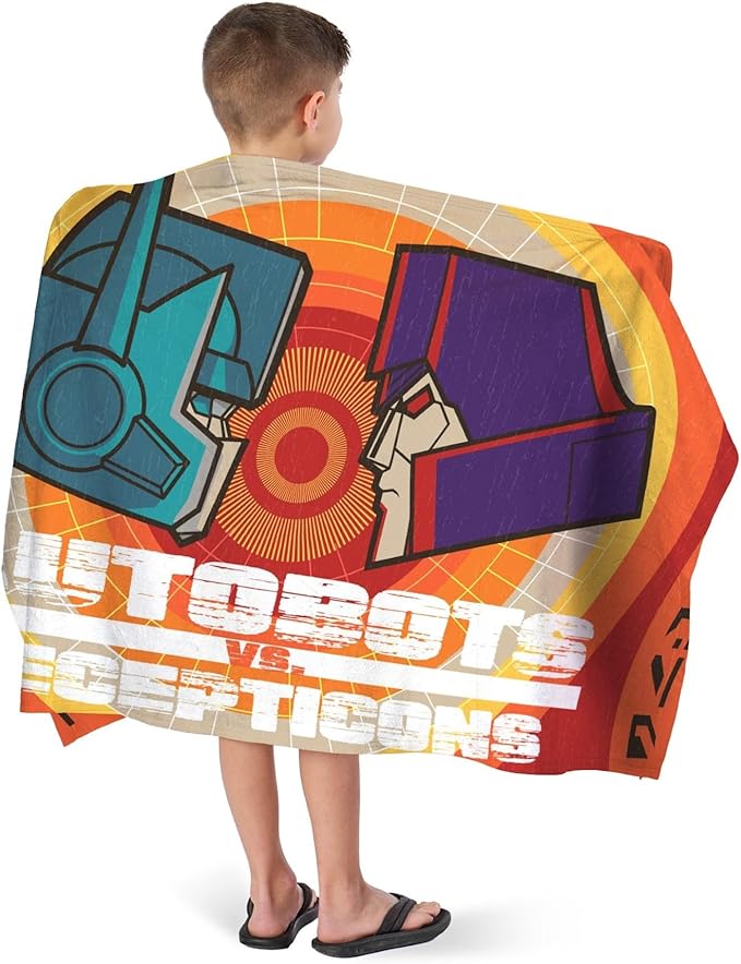 NORTHWEST Transformers Beach Towel 2-Pack, Oversized, Soft, Absorbent, Fast-Drying & Sand-Free Pool Towels, Featuring Decepticon Solar Punk B Designs 30" x 60"