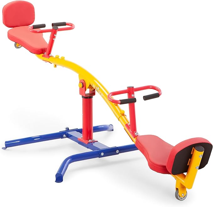Lifetime 91088 Geometric 5.5' x 11' Dome Climber Jungle Gym and 99" Gym Dandy Spinning Teeter Totter Playground Equipment
