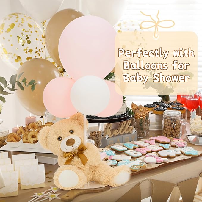 MorisMos 3 Packs Teddy Bears Bulk Stuffed Animals, Cute Small Teddy Bear Plush Toys, Little Stuffed Bear for Kids on Centerpiece Baby Shower, 14 Inches