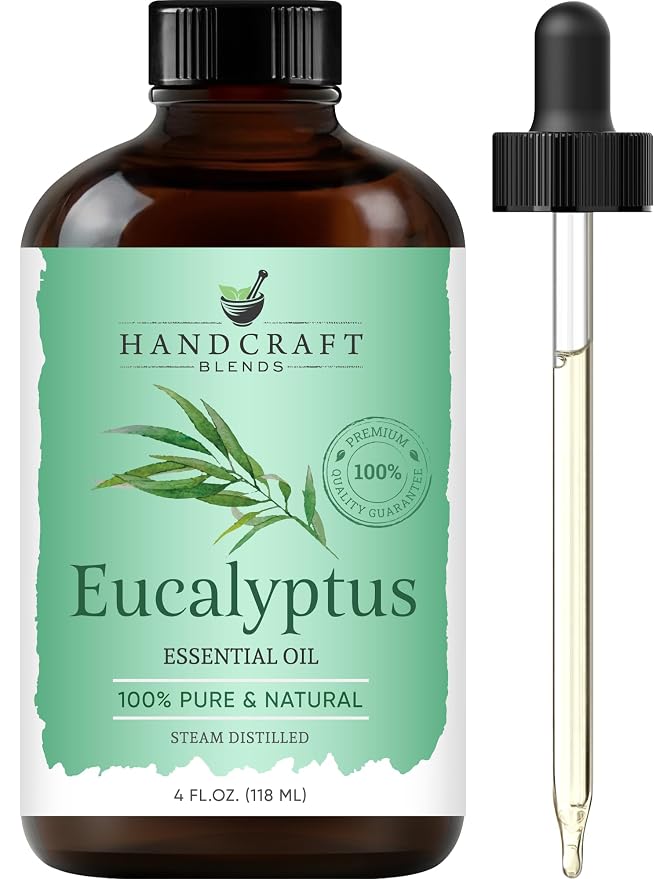 Handcraft Blends Frankincense Essential Oil, Lavender & Eucalyptus Essential Oil – Huge 4 Fl. Oz – 100% Pure and Natural Essential Oils – Premium Therapeutic Grade with Premium Glass Dropper
