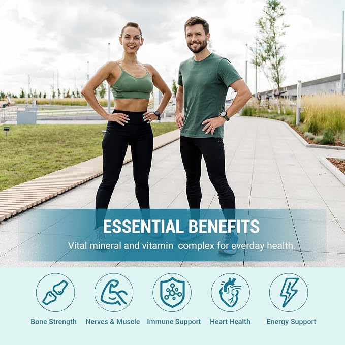 Heivy Magnesium Complex 3 Pack, Magnesium Glycinate, Citrate, Malate, Oxide, Gluconate with Zinc and Vitamin D3, Magnesium Supplement for Muscle, Nerve, Heart, Bone Support, High Absorption