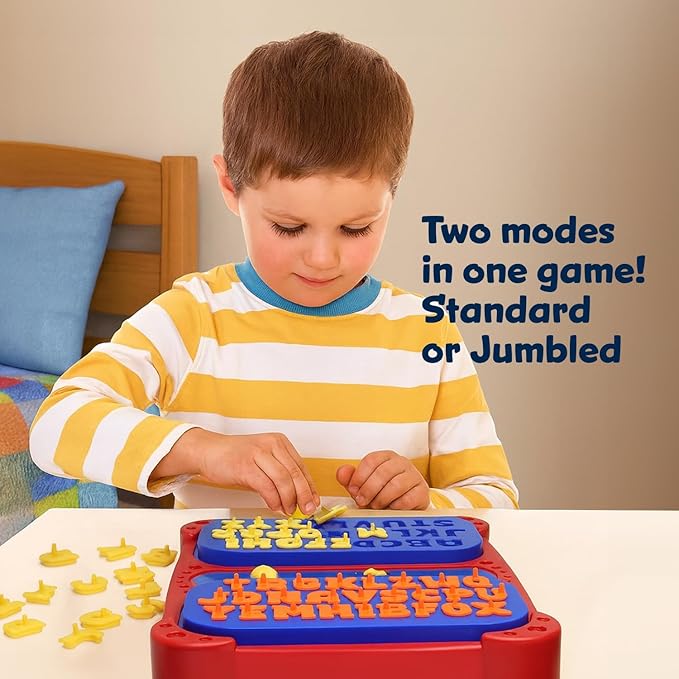 Winning Fingers Pop Up Board Game 2-Player | Preschool Game with Alphabet Puzzle Pieces | Educational Learning Toy for Toddler and Kids Ages 3+