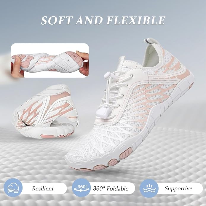 Barefoot Shoes for Women & Men, Grounded Walking Hiking Barefoot Shoes, Wide Toe Box Non-Slip Water Athletic Footwear, Comfortable Vitality Barefoot Footwear, Trail Running Sneakers Unisex