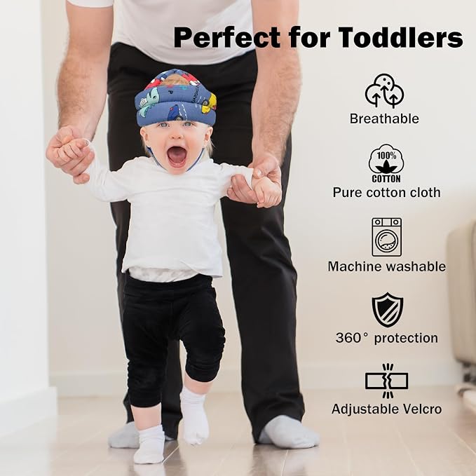 Baby Head Protector Baby Helmet for Crawling Walking, No Bumps Safety Head Adjustable Protective Cap for Walking, Playing (Style 6)