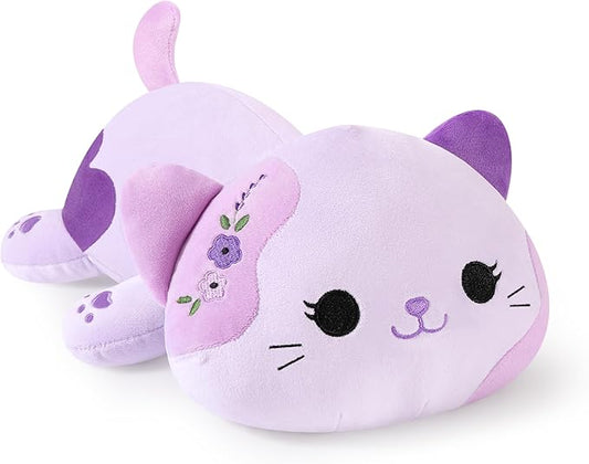 Onsoyours Original Lavender Cat Plush 9 Inch Kitty Plushies Toy Kitten Stuffed Animal Soft Pillow Kawaii Plushie Gift for Kids & Adults (Lavender Cat,9")
