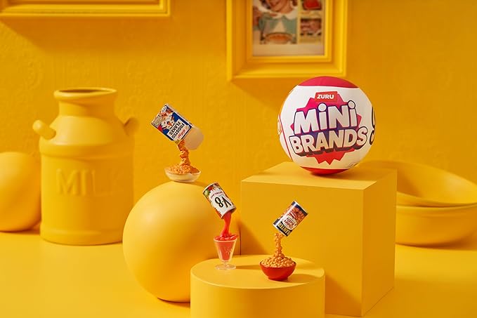 Mini Brands Retro Single Capsule with 60+ Mystery Mini's to Collect, Real Licenses, Rare Collectibles, Blind Pack, Ages 3+