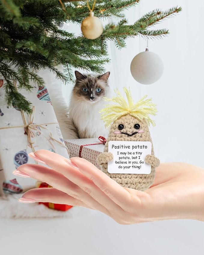 Positive Potato Crochet Mini Knitted Toy Home Decorations Encouragement Gifts (Mr. Potato)