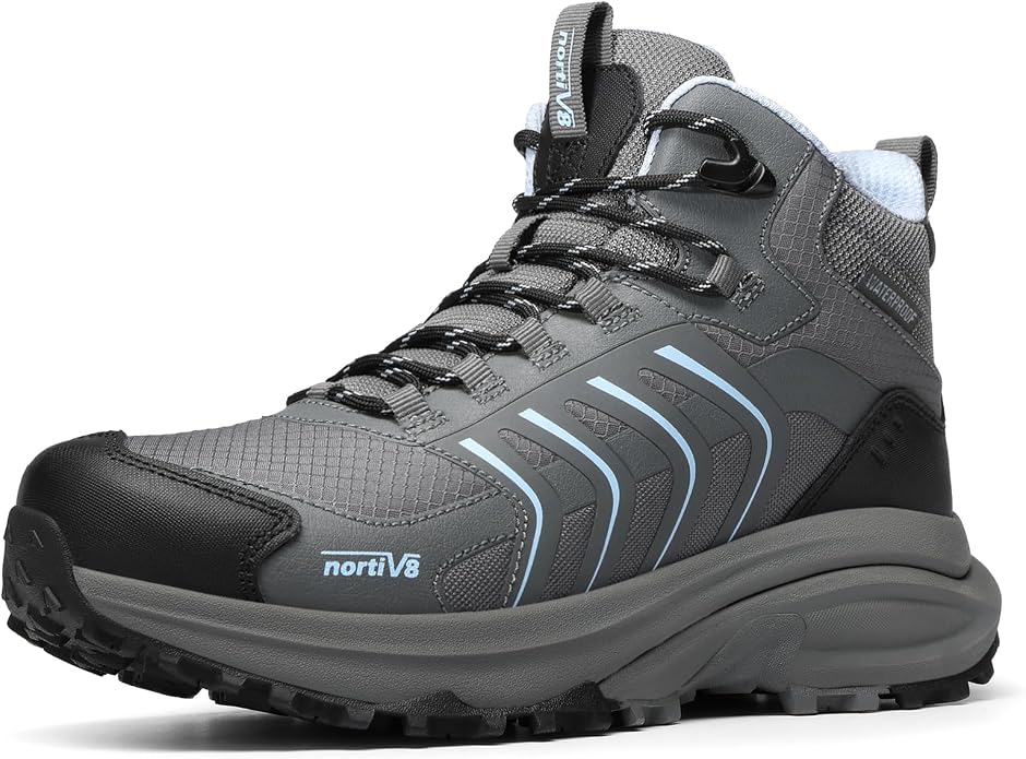 NORTIV 8 Women‘s Hiking Boots Waterproof Lightweight Outdoor Trekking Non Slip Comfortable Camping Ankle Breathable Everyday Boot Armadillo FieldLite