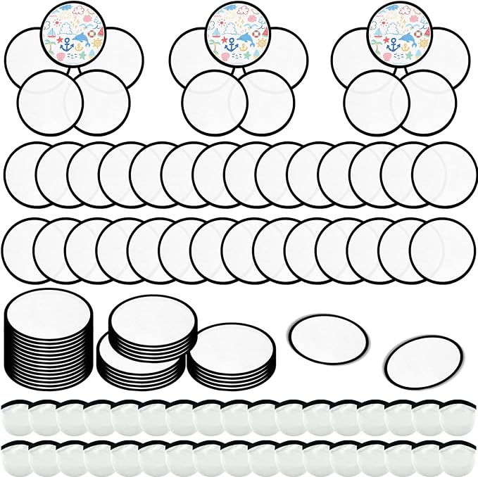 Foldable Flying Disc Fans Set with Bags, 9.8 Inch Black Egde Fabric Beach Flying Disc for Wedding Gift Party Favors Outdoor Activity