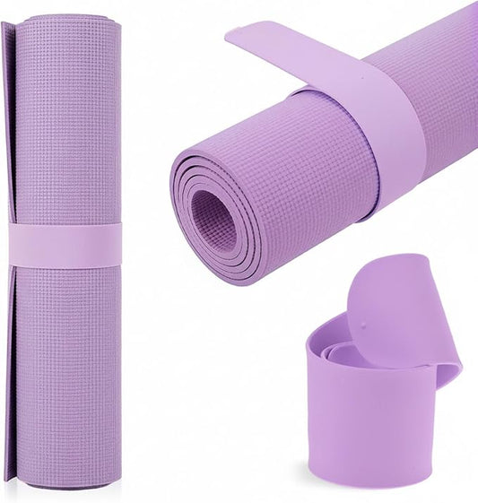 Yoga Mat Strap, One Snap Yoga Mat Slap Band for Keep Mats Tightly Rolled, Elastic One Snap Straps Band