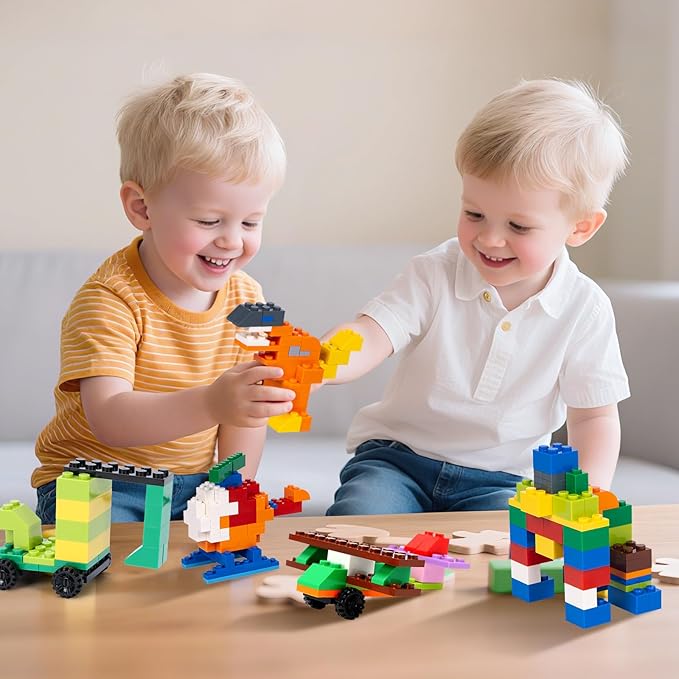 Lekebaby 1546 Pieces Classic Building Blocks 2 pcs Baseplates Creative Bulk Building Bricks Sets, Compatible with All Major Brands, Educational Toy for Boys Girls 6 Years Old and Up