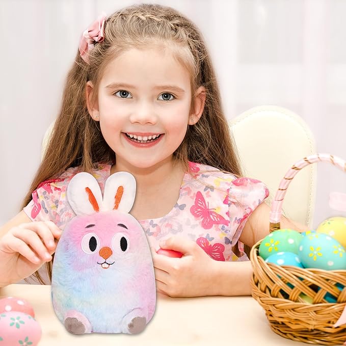 Rainbow Rabbit Plush Toy Rabbit Stuffed Animal Cute Easter Rabbit Plush Pillow Soft Plushie Doll Gifts for Kid Decor, Rainbow Rabbit Easter Plush（8 Inch）
