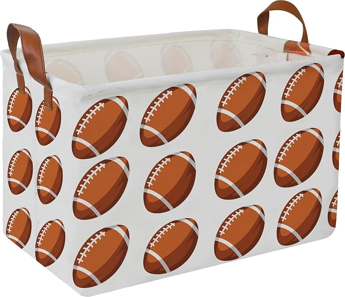 CLOCOR Rectangular Storage Basket, Waterproof Storage Bin, Gift Basket(Rugby)