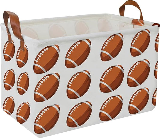 CLOCOR Rectangular Storage Basket, Waterproof Storage Bin, Gift Basket(Rugby)