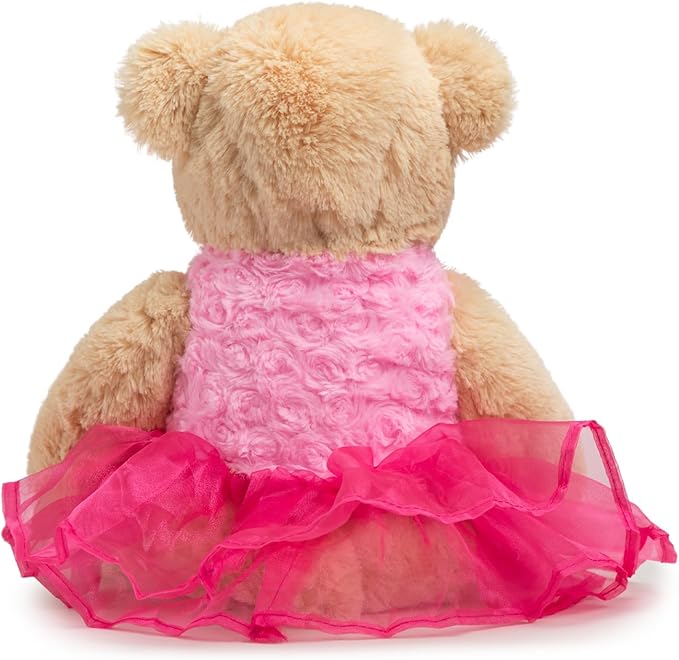 Ballerina Teddy Bear Stuffed Animal Cute Plush Bear in Tutu Skirt Birthday Dance Recital Gifts for Girls Kids 21’’ Pink