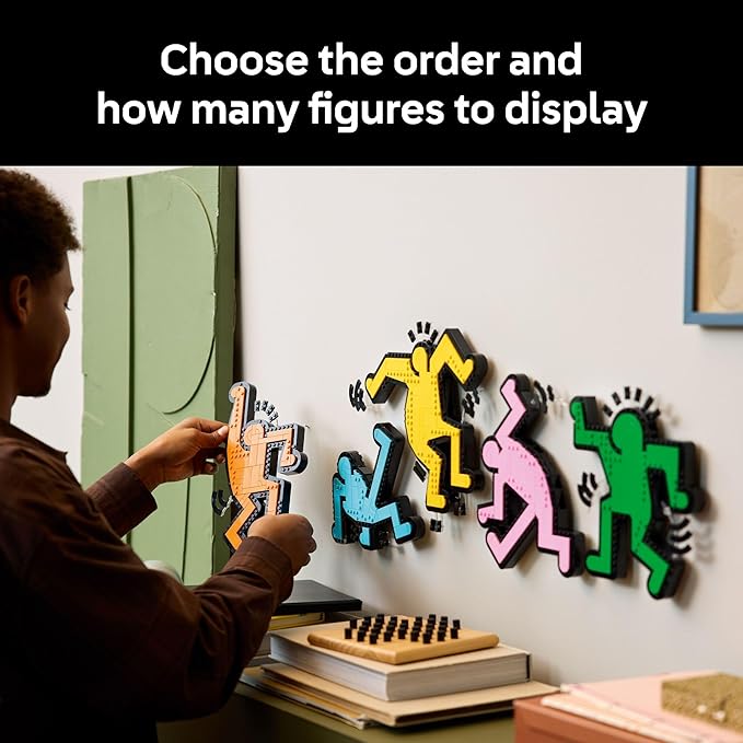 LEGO Art Keith Haring – Dancing Figures - Home Decor Building Set for Adults - Wall Art Decor - Gift Idea for Men, Women who Enjoy DIY Arts and Crafts - 31216