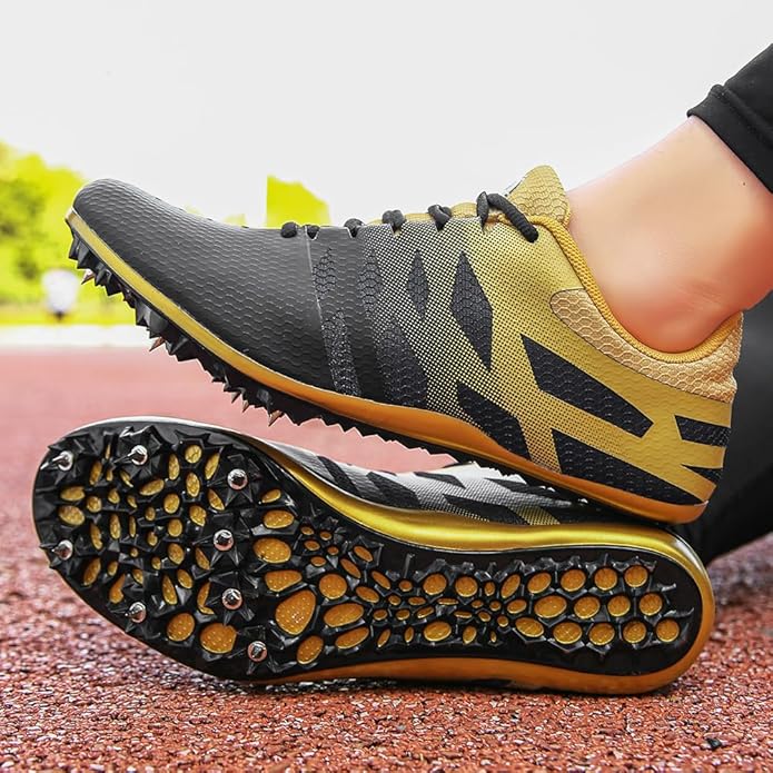 Men Women Kids Track and Field Shoes Professional 8 Spikes Running Racing Sneakers Breathable Lightweight Sprinting Shoes