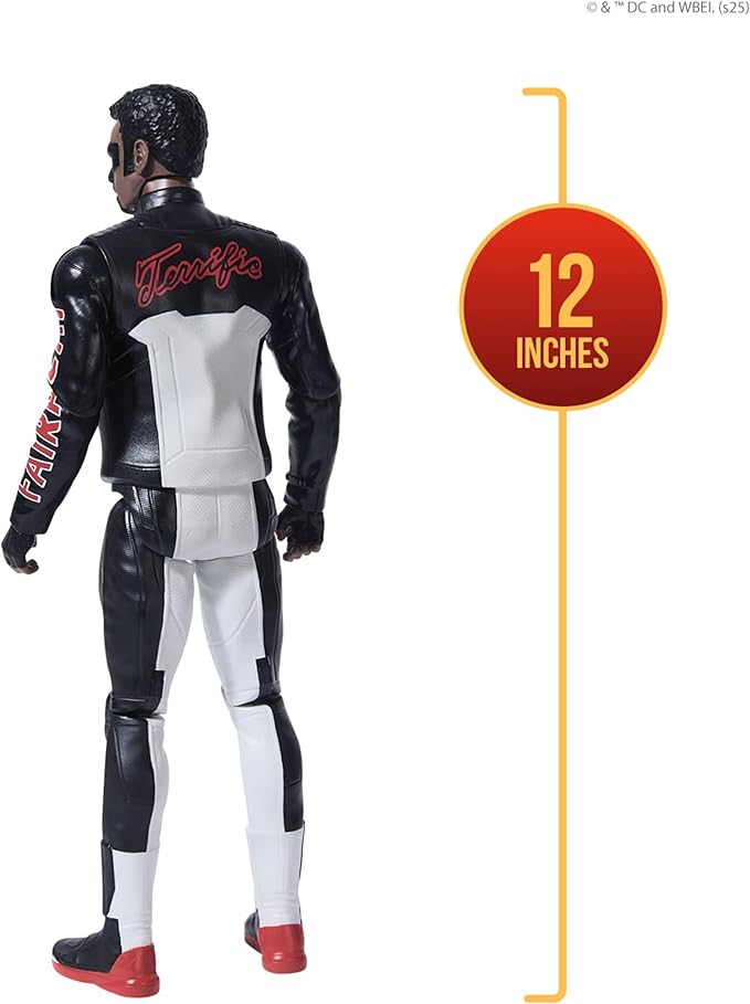 DC Comics, Superman Mr Terrific 12-inch Superhero Action Figure, Kids Toys for Boys and Girls Pretend Play, for Ages 4 and Up