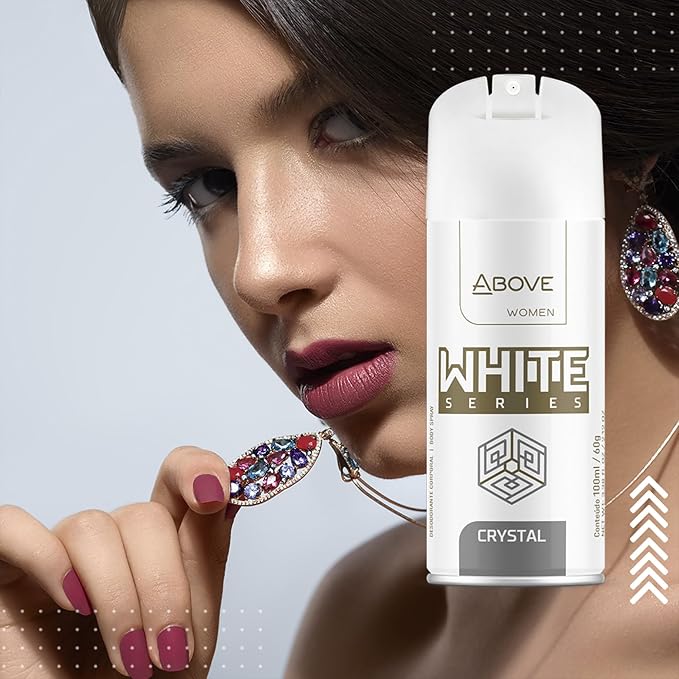 ABOVE White Series Body Spray, Crystal, 2.12 oz - Deodorant Spray - Masks Perspiration Odors - Long-Lasting Dry Spray - Paraben-Free - Cruelty-Free