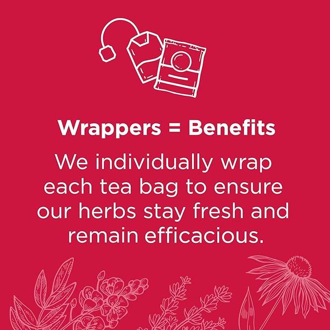 Traditional Medicinals Organic, Throat Coat Tea, Original with Slippery Elm - Supports Throat Health - Kosher, Non-GMO, Caffeine-Free, Compostable - 48 Tea Bags