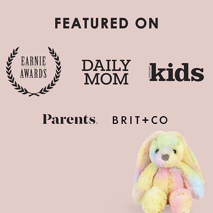 MON AMI Mini Rainbow Bunny Plush Toy | 8-Inch Soft Stuffed Animal for Cuddling, Collecting & Gifting | Cute Huggable Plush for All Ages