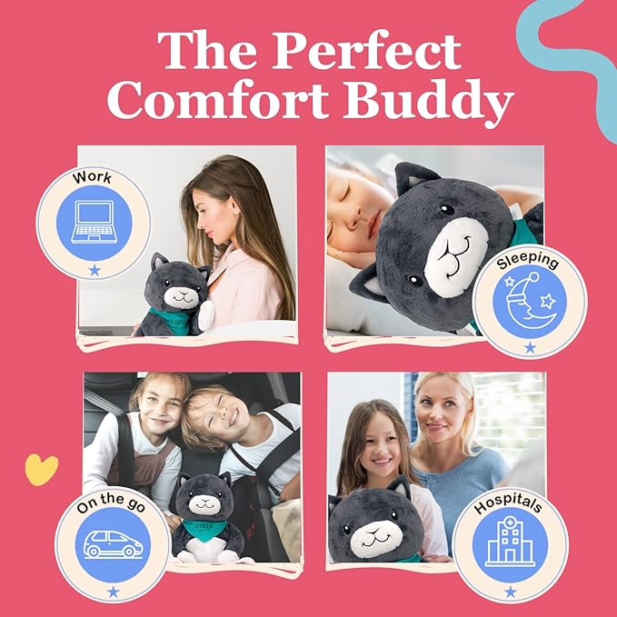 Lilly's Love Weighted Stuffed Animal, 5lb | Sensory Weighted Plush for Kids and Adults | Machine Washable Plushies w/Removable Inner | Calming Weighted Stuffed Animals for Anxiety, Callie The Cat