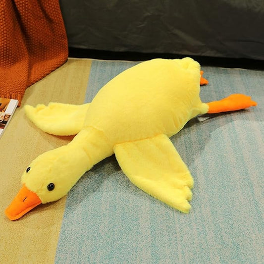 19.7'' Goose Plush Stuffed Animal Soft Swan Goose Stuffed Plush Toys Hugging Cushion Pillow Plushies Doll for Kids Adults (1PC-Yellow 19.7'')
