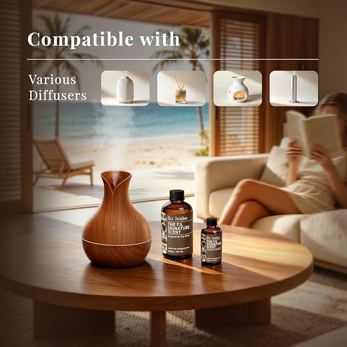 SU JUABA Hotel Fragrance Oil Dupe - Four Seasons Hotel Inspired - Grapefruit Iris Orange, Fresh Scent for Ultrasonic or Waterless Diffusers & Candle Making, 4Fl Oz
