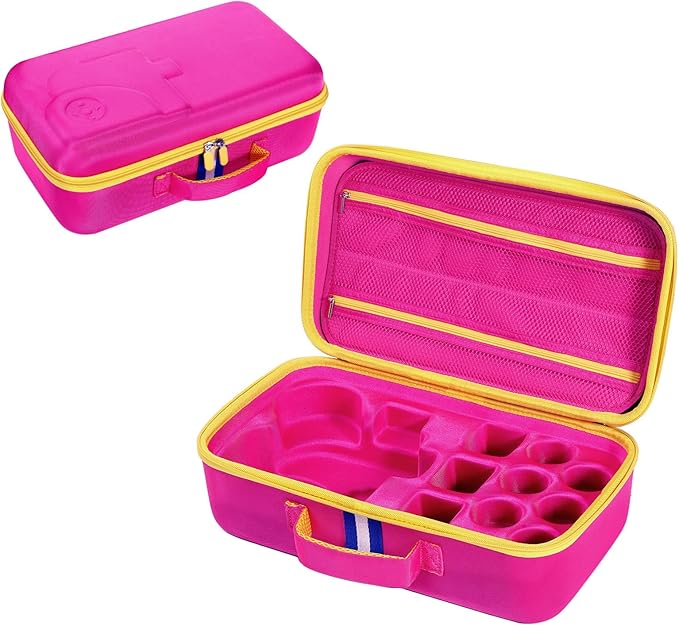 Hard Shell Case for Little Tikes Story Dream Machine Books Starter Set, Many Story Collection, Storytime/Little Golden Book Toys Storage Travel Bag (Rose Pink, Large)