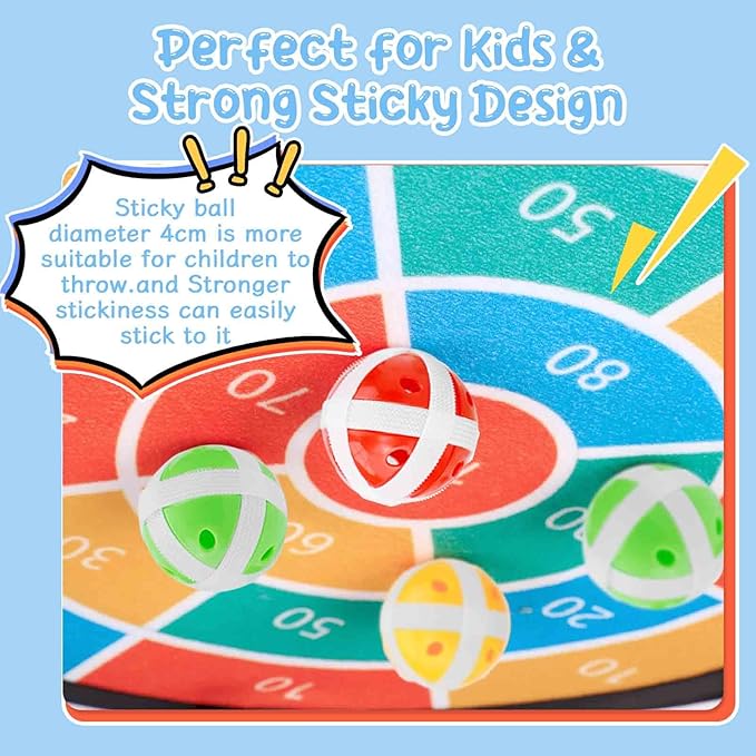 2 in 1 Basketball Hoop and Dart Board，Double Sided 14" Dart Board，Basketball Hoop for Kid Toddlers, Sports & Outdoor Games Toys，Birthday Gift Toys for 3 4 5 6 7 8 9 10 Years Old Boys Girls Kids Party